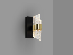 Iliada Integrated LED Wall Lamp Black, Gold 3000K - thumbnail 3
