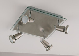 SPOT LED 4 Light Adjustable Spotlight Clusters Nickel 400lm 2700K 26x26x12cm - thumbnail 3