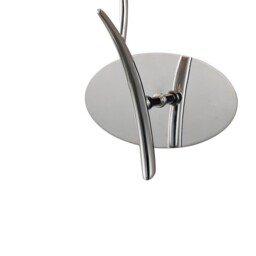 Eve Wall Lamp Switched 1 Light E27, Polished Chrome with White Oval Shade - thumbnail 3