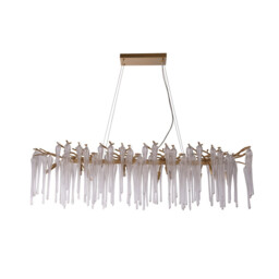 Heritage 10 Light Diner Bar Celling Pendant, Gold Metal and Clear Glass - thumbnail 2