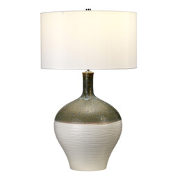 Eden Park 1 Light Table Lamp Gold, Green, E27 - thumbnail 1