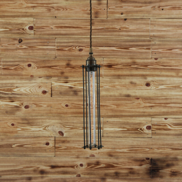 Beirut Pendant, Antique Brass, Bronze Cage - image 1