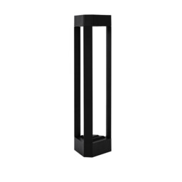 Pax 50cm Outdoor Bollard Black Aluminium LED 9W 715Lm 3000K IP54 - thumbnail 1