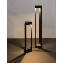Pax 50cm Outdoor Bollard Black Aluminium LED 9W 715Lm 3000K IP54 - thumbnail 2