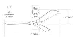 Axiom Ceiling Fan Brown - Cherry Wood Blades - thumbnail 3