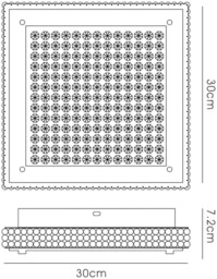 Amelia Flush Ceiling 18W 1800lm LED 4000K Stainless Steel, Crystal - thumbnail 3