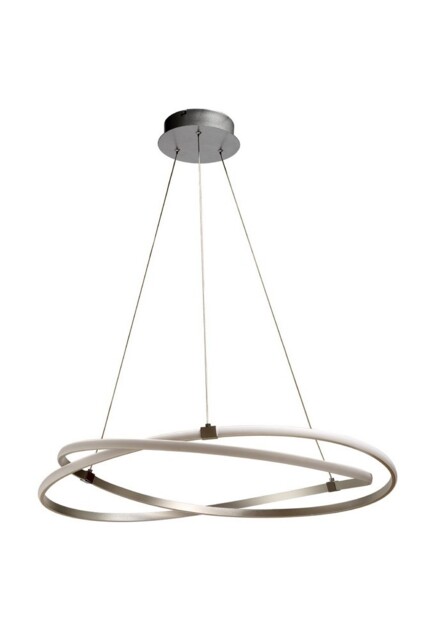 Infinity Ceiling Pendant 42W LED 3000K, 3400lm, Silver, Polished Chrome, White Acrylic - image 1