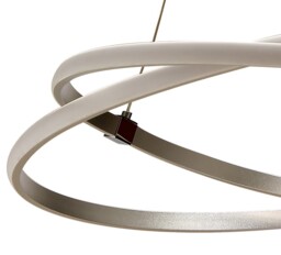 Infinity Ceiling Pendant 42W LED 3000K, 3400lm, Silver, Polished Chrome, White Acrylic - thumbnail 5