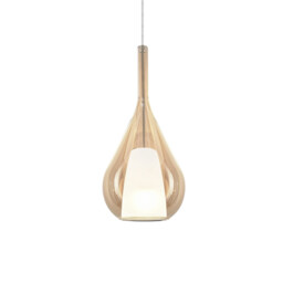 Kalique Ill 18cm Teardrop Dome Pendant Ceiling Light Amber 1x E27 - thumbnail 1