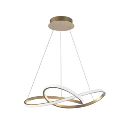 Fusion Integrated LED Pendant Ceiling Light Brass Gold Aluminium LED 53W 4081Lm 3000K
