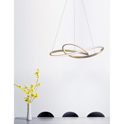 Fusion Integrated LED Pendant Ceiling Light Brass Gold Aluminium LED 53W 4081Lm 3000K - thumbnail 2