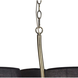 Ninette Pendant 3 Arm 6 Light E14 With Black Shades Antique Brass - thumbnail 5