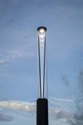 Rush LED Outdoor Bollard 370cm Dark Grey Pole Lamp 4000K 360º Wide IP65 - thumbnail 2