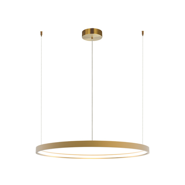 Latsia 60cm Pendant Ceiling Light Gold Matt LED 3000K Dimmable 28W - image 1