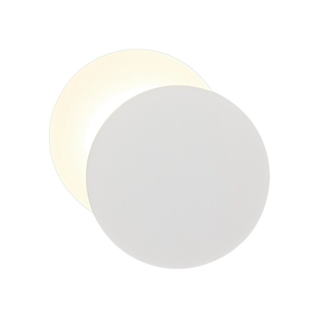 Altona Magnetic Base Wall Lamp, 12W LED 3000K 498lm, 20, 19cm Round Right Offset, Sand White, Acrylic Frosted Diffuser - image 1