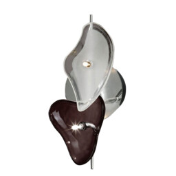 Otto Ceiling/Wall 2 Light G4 Bar, Polished Chrome/Black Glass, NOT LED/CFL Compatible