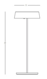 Nivor Outdoor Portable Lamp Gold Matt LED 3000K IP54 Dimmable - thumbnail 5