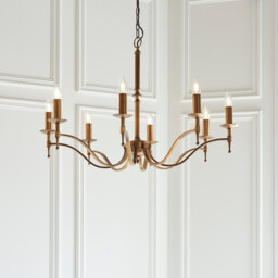 Stanford 8 Light Chandelier Antique Brass Finish, E14 - thumbnail 3