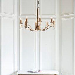 Stanford 8 Light Chandelier Antique Brass Finish, E14 - thumbnail 5