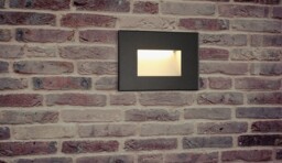 Hillsdale Recessed Rectangle Wall Lamp, 1 x 3.3W LED, 3000K, 145lm, IP65, Black - thumbnail 5