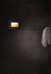 Hillsdale Recessed Rectangle Wall Lamp, 1 x 3.3W LED, 3000K, 145lm, IP65, Black - thumbnail 3
