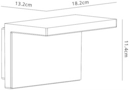 Ruka Wall Down Lamp, 13W LED, 3000K, 850lm, IP54, Anthracite, Walnut - thumbnail 2