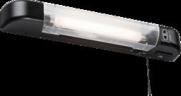 LED Shaver Light with Dual USB Charger - Matt Black 230V IP20 6W - thumbnail 1