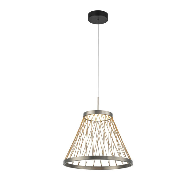 Spider 40cm Pendant, 20W LED, 3000K, 1100lm, Matt Brushed Grey/Brown, 3yrs Warranty - image 1