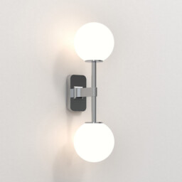 Tacoma Twin Bathroom 2 Light Wall Lamp Polished Chrome IP44, G9 (Shade Not Included) - thumbnail 1