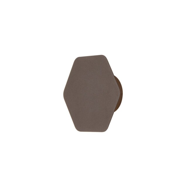 Altona Magnetic Base Wall Lamp, 12W LED 3000K 498lm, 15cm Horizontal Hexagonal, Coffee - image 1