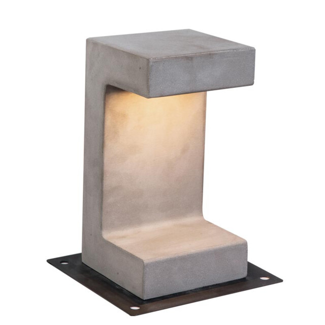 Simitli 30cm Outdoor Pedestal Light Natural Concrete LED 3000K IP54 - image 1