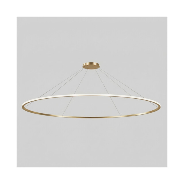 Circular Outward Surface 300cm Integrated LED Pendant Ceiling Light Gold 190W 3000K 0-10V Dimming