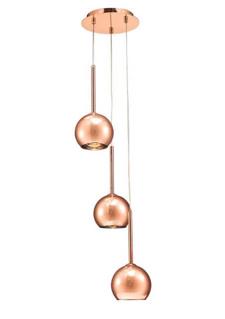 Regina Ceiling Cluster Pendant 3 Light Cluster G9 Bronze, Bronze Glass - image 1