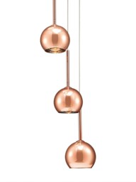 Regina Ceiling Cluster Pendant 3 Light Cluster G9 Bronze, Bronze Glass - thumbnail 5