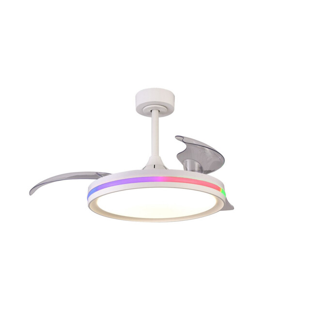 Rafaga 50W LED Dimmable White/RGB Ceiling Light With Built-In 30W DC Reversible Fan, 3000-6500K, White, 5yrs Warranty - image 1