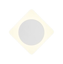 Altona Magnetic Base Wall Lamp, 12W LED 3000K 498lm, 15cm Round 19cm Diamond Centre, Sand White, Acrylic Frosted Diffuser