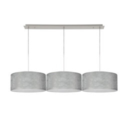 Baymont Polished Chrome 3 Light E27 Linear Pendant With 40cm x 18cm Silver Leaf Shade 2m - thumbnail 5