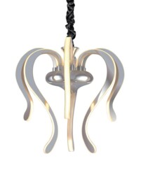 Versailles Ceiling Pendant LED Light 57W, 2733lm, 3000K Polished Chrome, White Acrylic - thumbnail 1