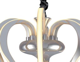 Versailles Ceiling Pendant LED Light 57W, 2733lm, 3000K Polished Chrome, White Acrylic - thumbnail 5