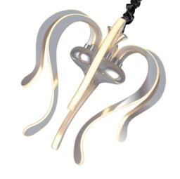 Versailles Ceiling Pendant LED Light 57W, 2733lm, 3000K Polished Chrome, White Acrylic - thumbnail 3