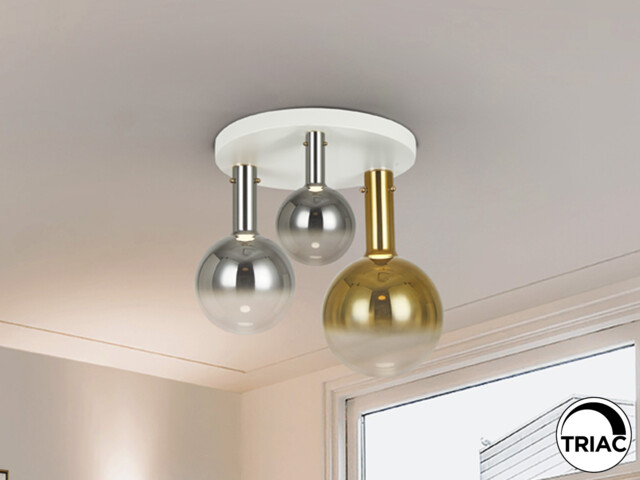 Matices Shade Cluster Ceiling 3 Light White, Smoke, Gold LED 3000K - image 1