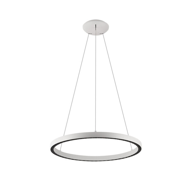 Riumar Ring Pendant 62cm 40W+15W LED, 3 Way Relay, 3000K, 3800lm, White, 3yrs Warranty - image 1
