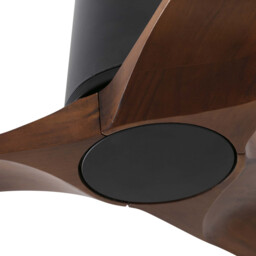 Heywood Tub 90cm Smart Ceiling Fan Black, Walnut Blades - thumbnail 5