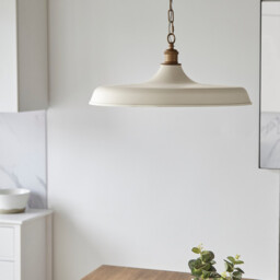 Afragola Dome Pendant Ceiling Light Matt Warm White, Satin Gold Paint - thumbnail 5