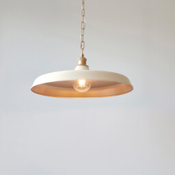Afragola Dome Pendant Ceiling Light Matt Warm White, Satin Gold Paint - thumbnail 2