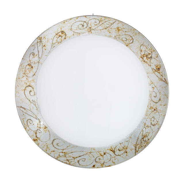 Serena Glass Decorative Flush Ceiling Light 4 Light Chrome - image 1