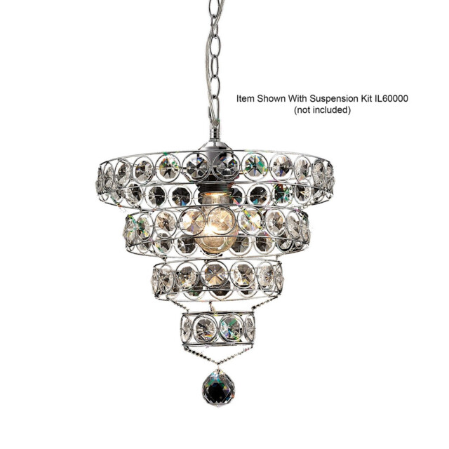 Kudo Crystal Ring Non-Electric SHADE ONLY Polished Chrome/Crystal - image 1