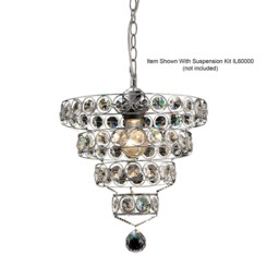 Kudo Crystal Ring Non-Electric SHADE ONLY Polished Chrome/Crystal - thumbnail 1