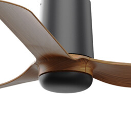 Mini Punt Tub 90cm Smart Ceiling Fan Black, Dark Wood Blades - thumbnail 3
