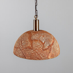 Kauri Dome Pendant 37cm Red Iron, Antique Brass - thumbnail 3